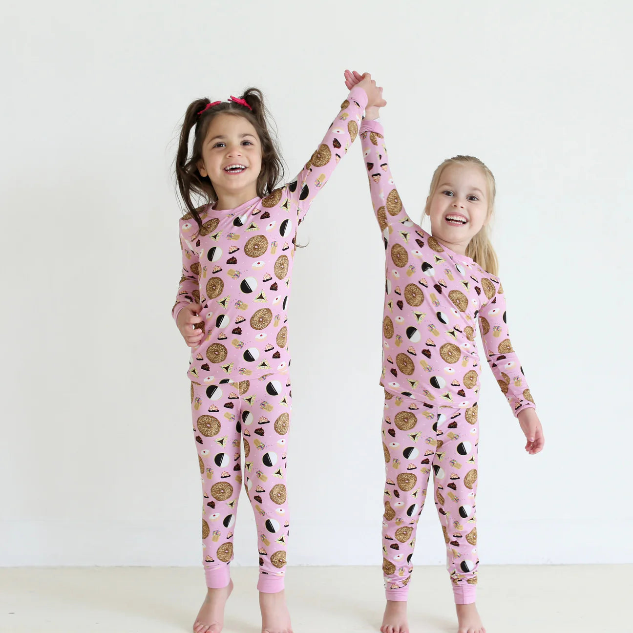 Shiloh & Kate Jewish Treats Pink Bamboo Pajamas, Sizes Newborn - 3T