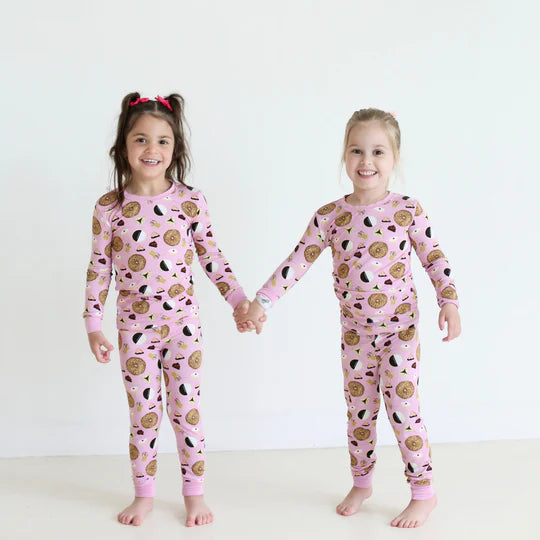 Shiloh & Kate Jewish Treats Pink Bamboo Pajamas, Sizes Newborn - 3T