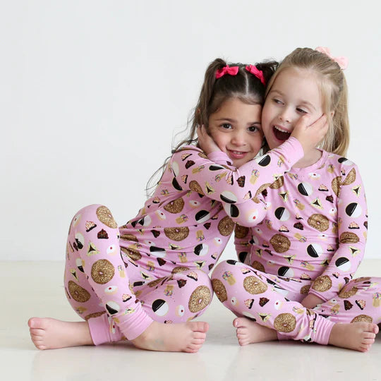 Shiloh & Kate Jewish Treats Pink Bamboo Pajamas, Sizes Newborn - 3T