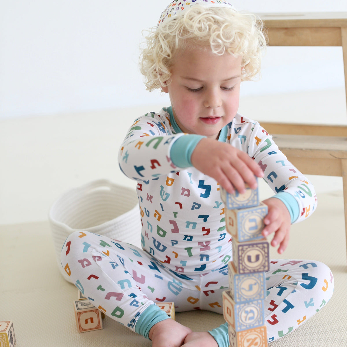 Hebrew Alphabet Pajamas- Peace Love Light Shop