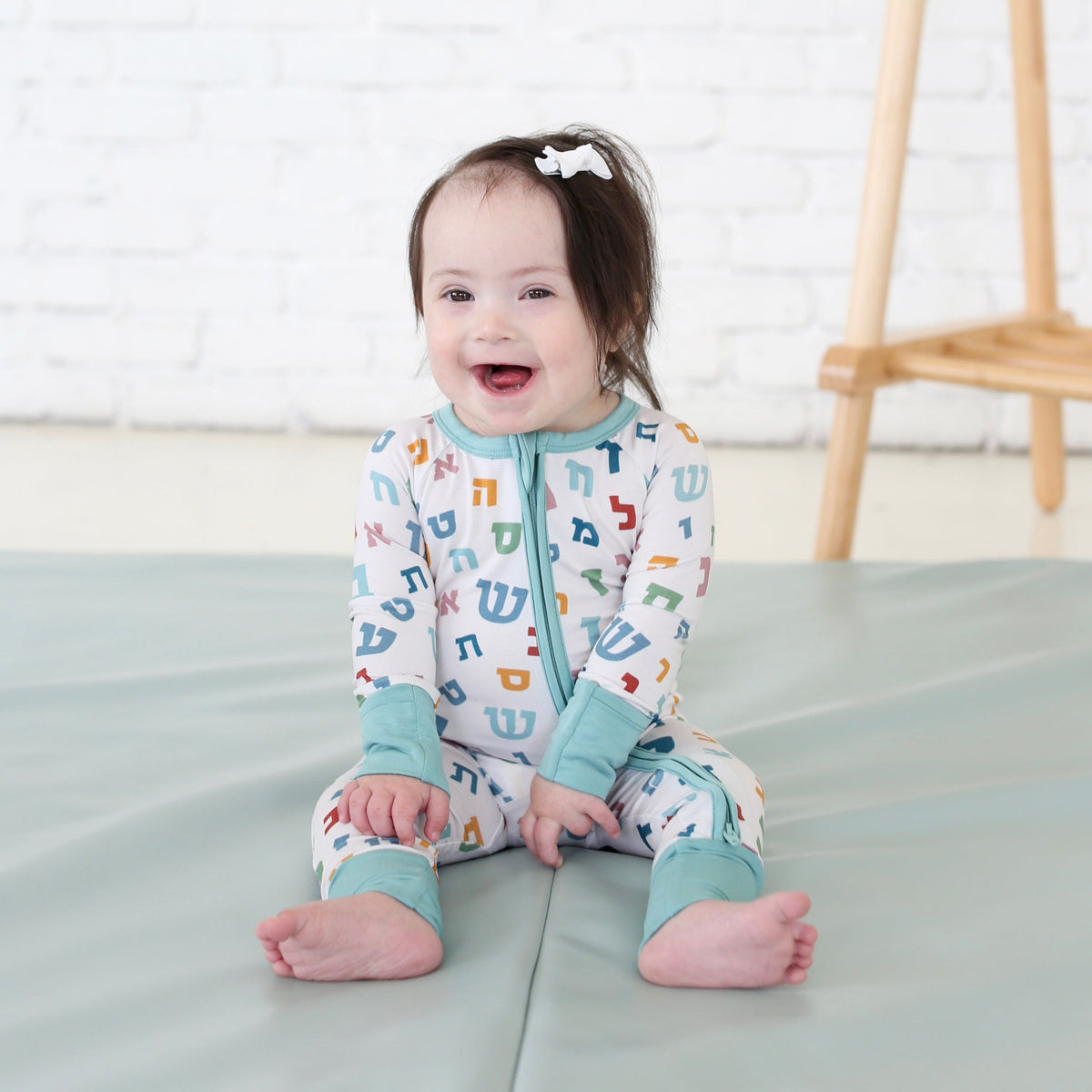 Hebrew Alphabet Pajamas- Baby- Peace Love Light Shop