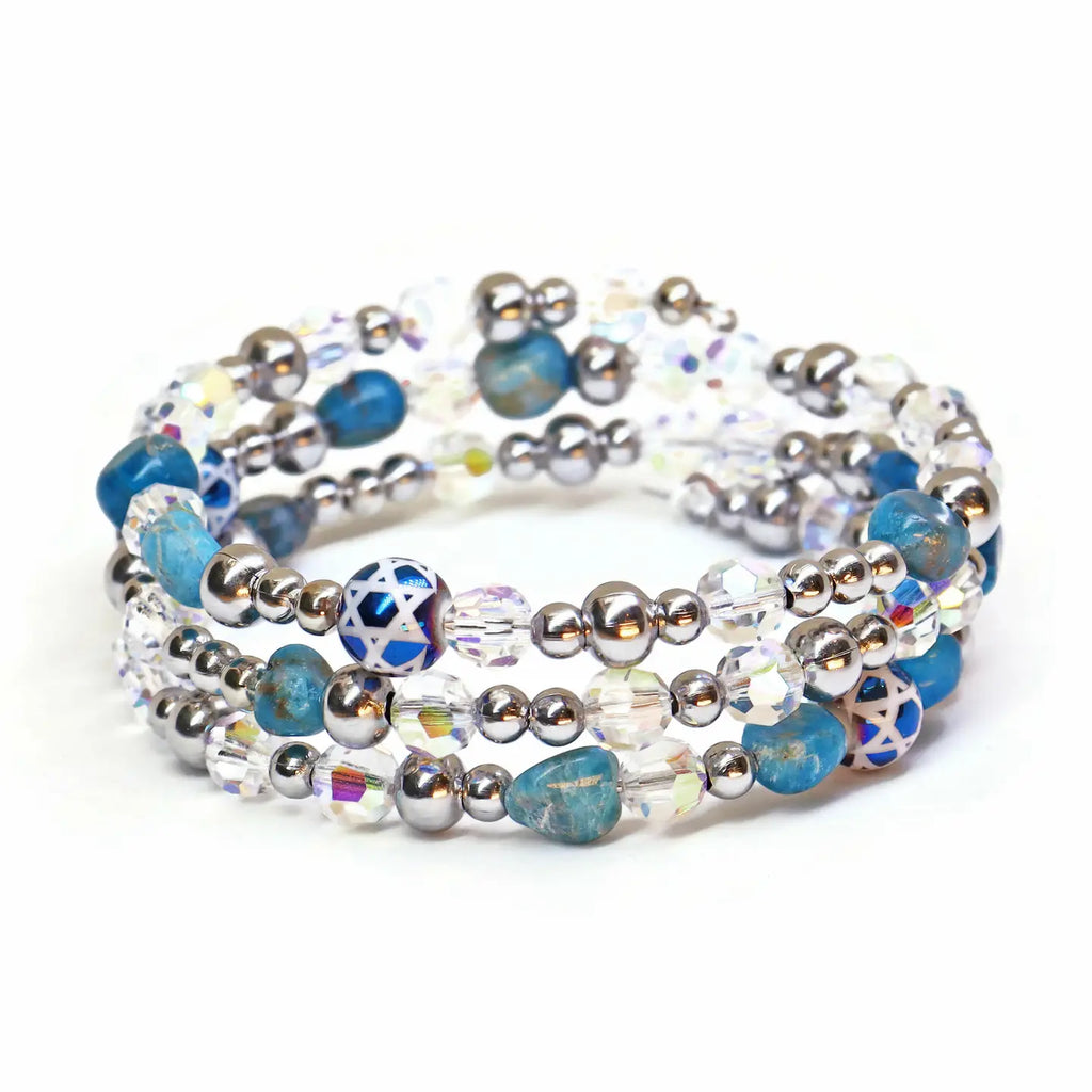 Beaded star of David bracelet- Peace Love Light Shop