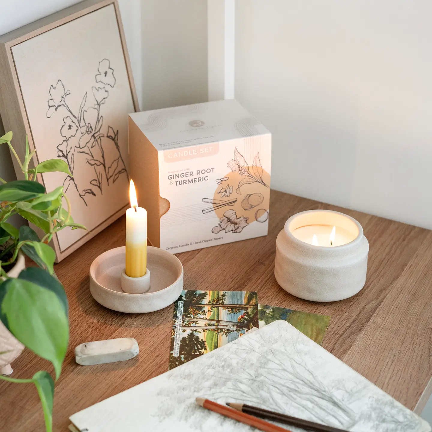Candles, Shabbat, Dipped Gold - Peace Love Light Shop
