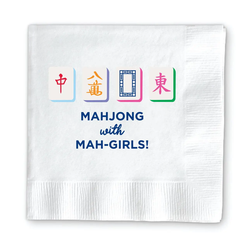 Mahjong Paper Cocktail Napkins - Peace Love Light Shop