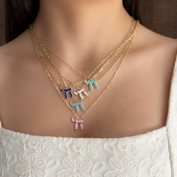 Chai Necklace, Paper Clip Chain - Peace Love Light Shop