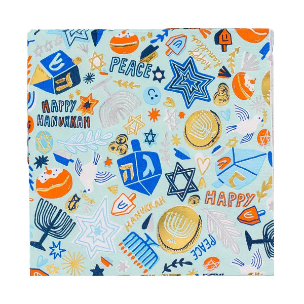 Hanukkah paper napkins- Peace Love Light Shop