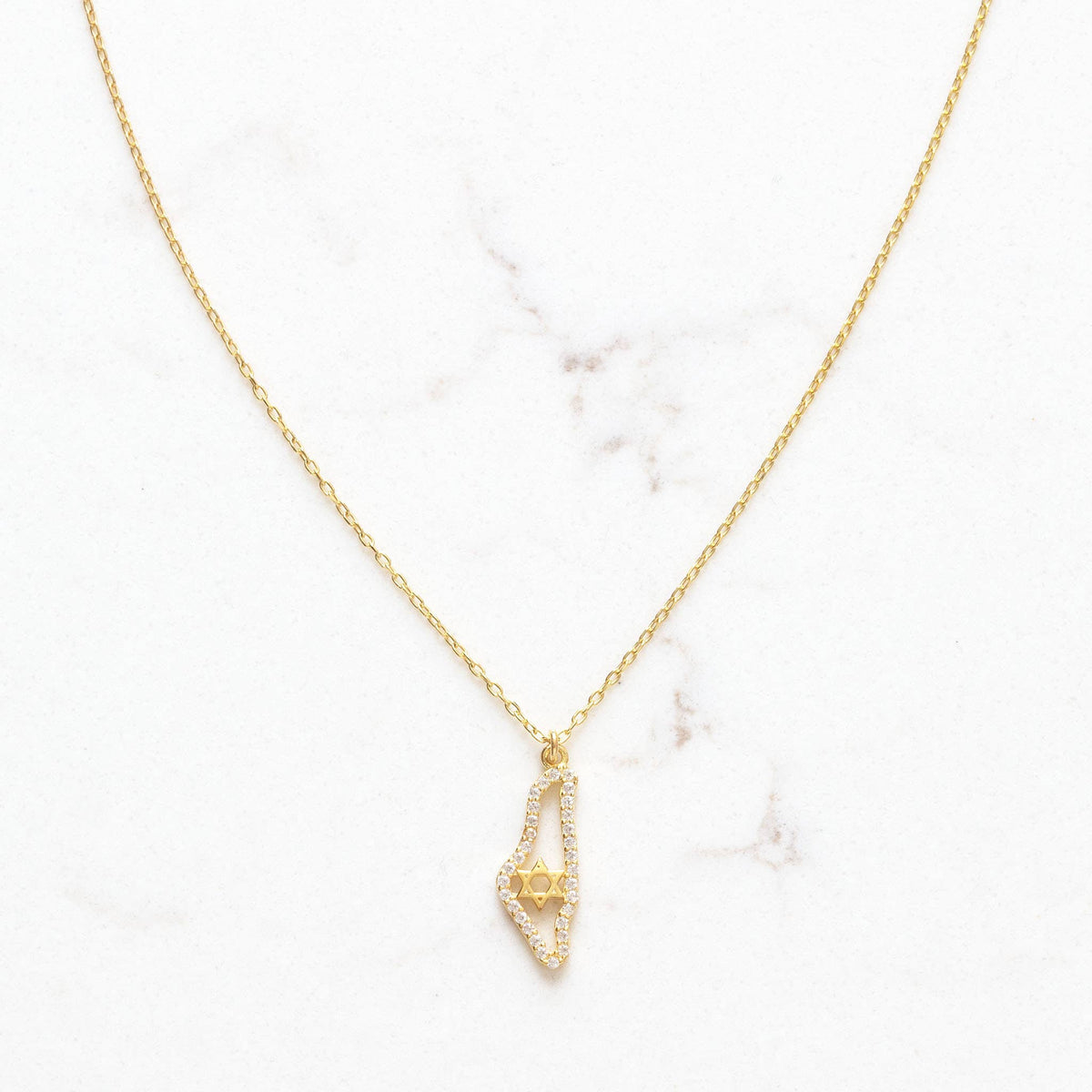 Israel map, jewish star necklace- Peace Love Light Shop