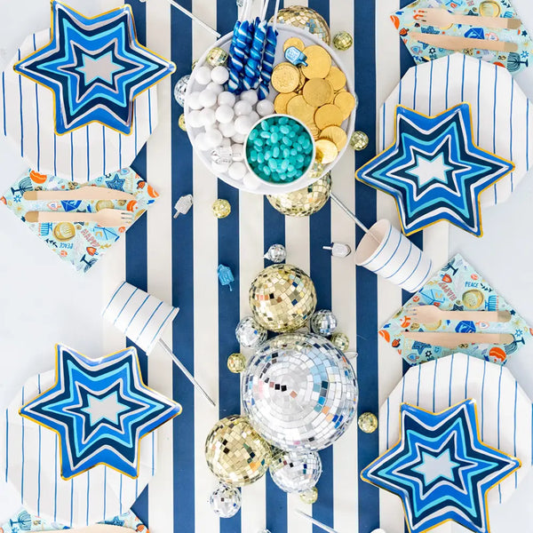 Hanukkah tablescape- Peace Love Light Shop