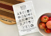 Nosh Jewish Food A-Z Tea Towel -Peace Love Light Shop