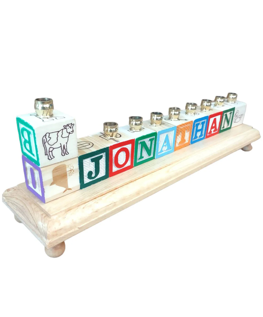 Custom Alphabet Menorah- Children's, Peace Love Light Shop