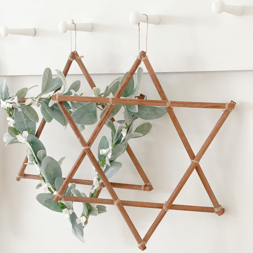 Star of David botanical, Hanukkah decoration- Peace Love Light Shop