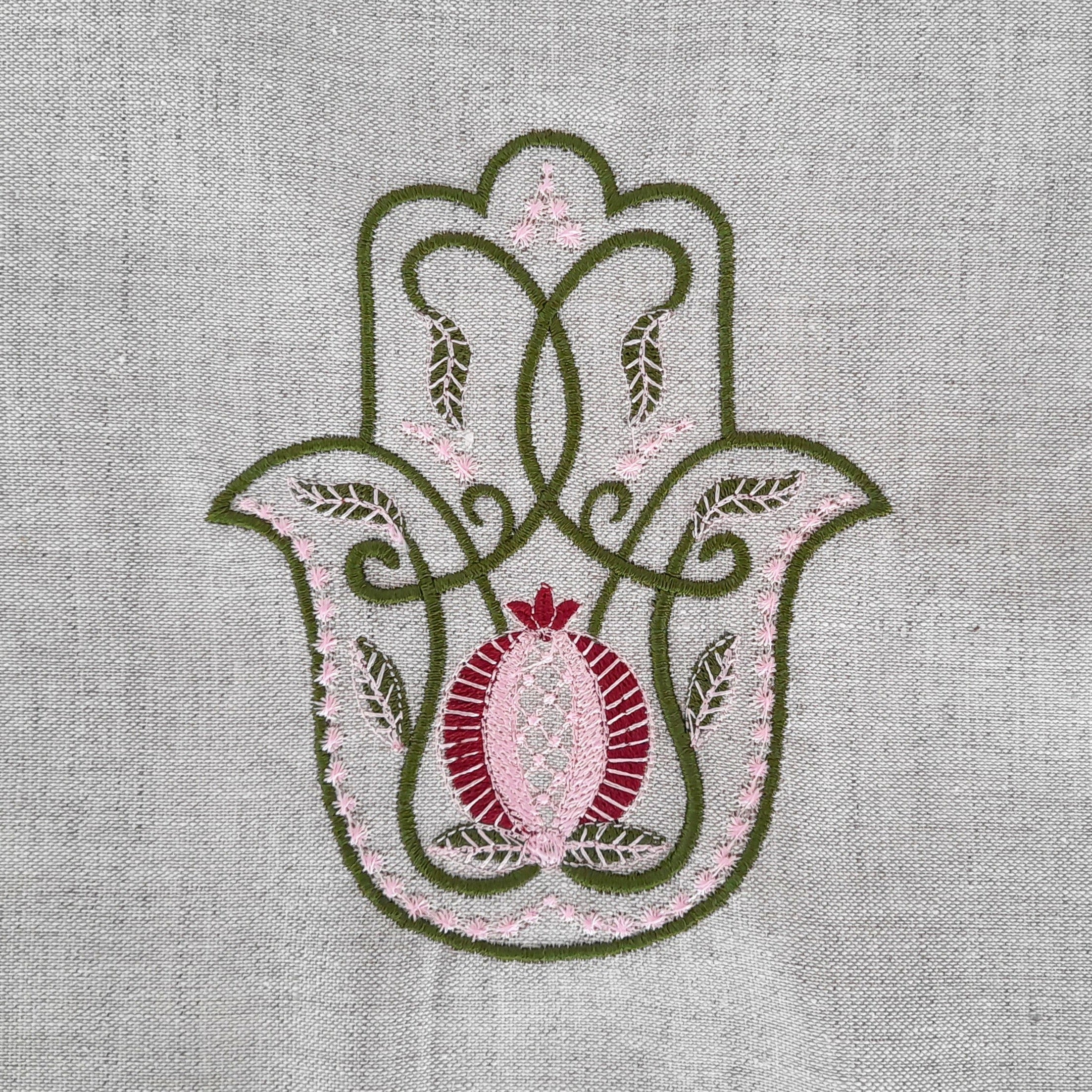 Challah Cover Embroidered Hamsa - Peace Love Light Shop