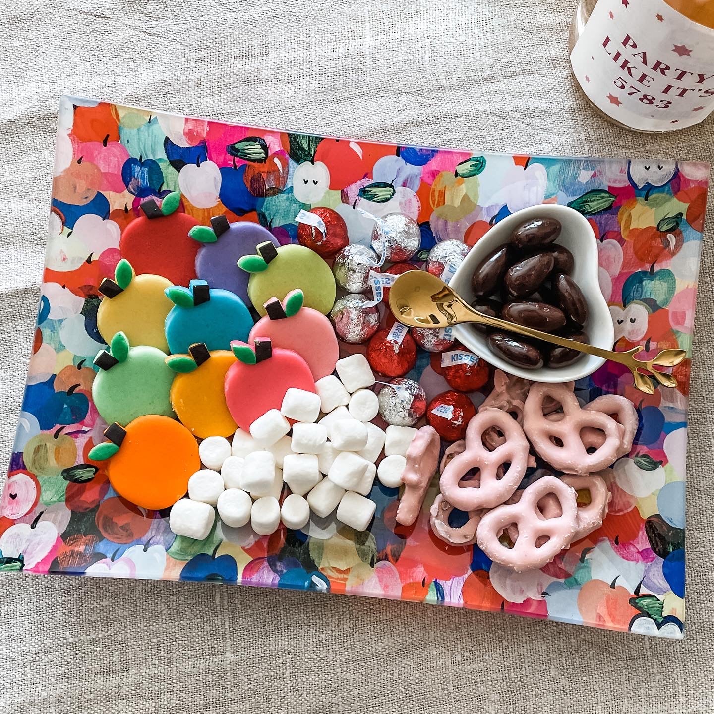 Rainbow Apple, Apple & Honey Dish Set- Peace Love Light Shop