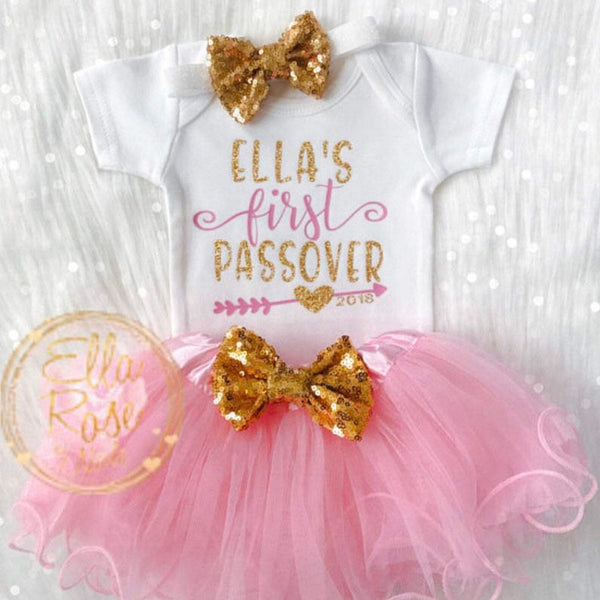 First Passover Baby Girl Outfit- Peace Love Light Shop