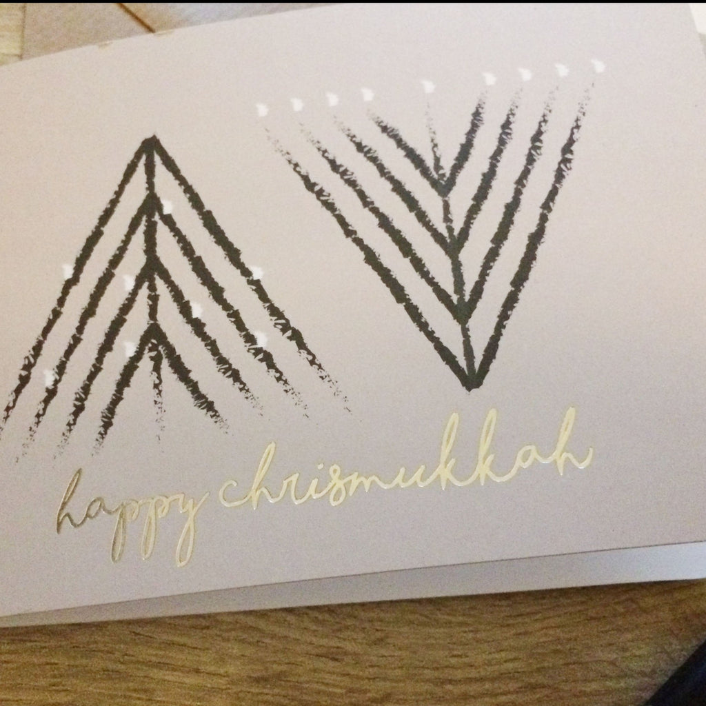 Happy Chrismukkah- Menorah Tree Card - Peace Love Light Shop