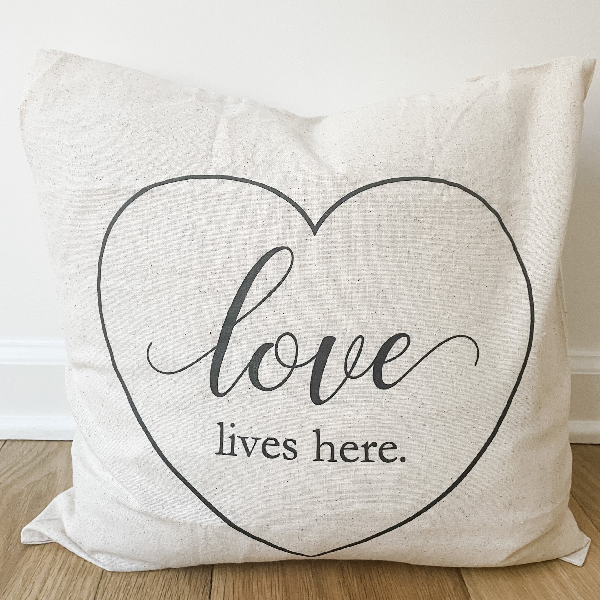 CLEARANCE Lives Here Pillow Cover