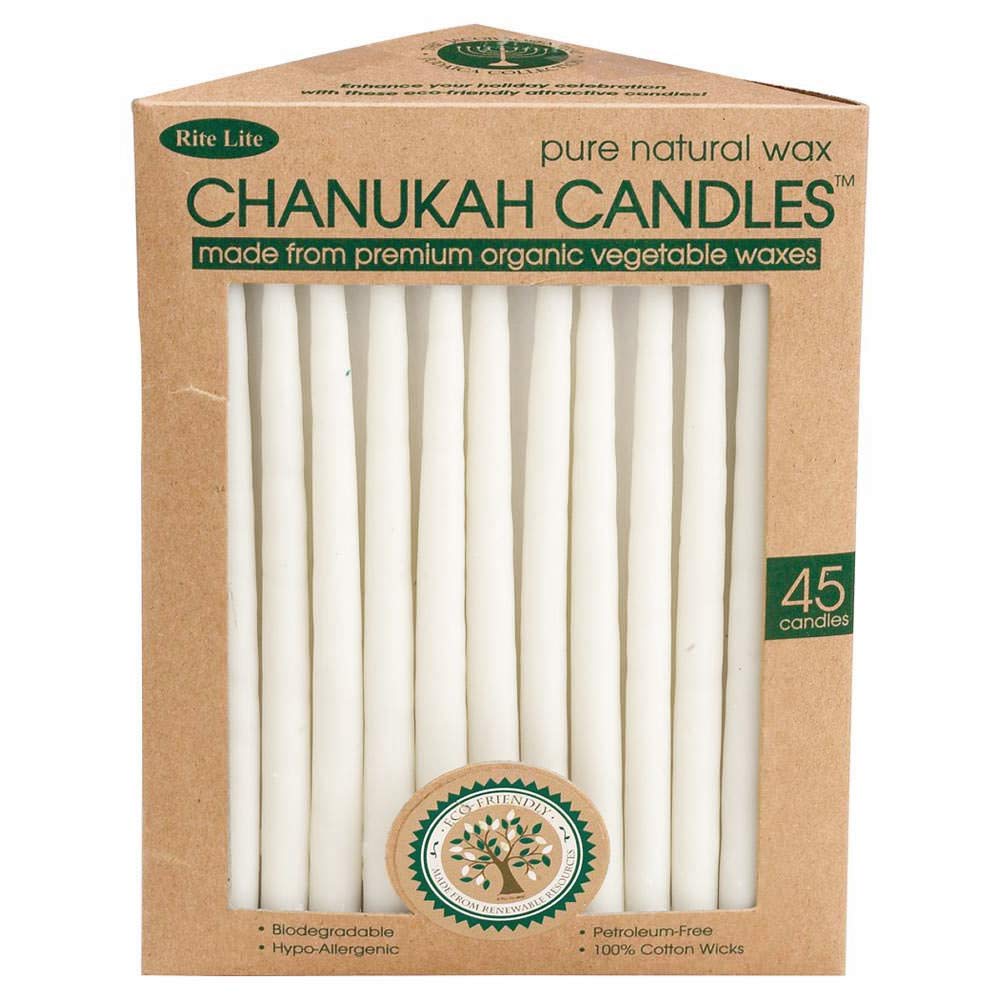 Hanukkah candles- organic, vegetable wax.  Peace Love Light Shop