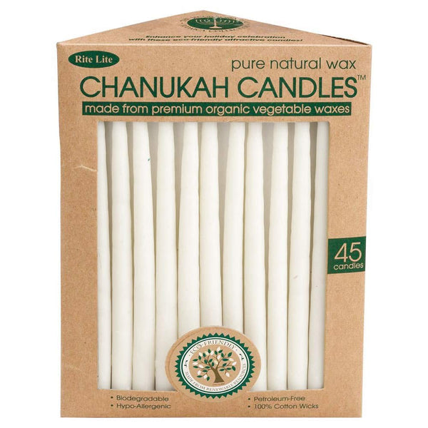 All Natural Beeswax Long Chanukah Candles Hand Made set of 45
