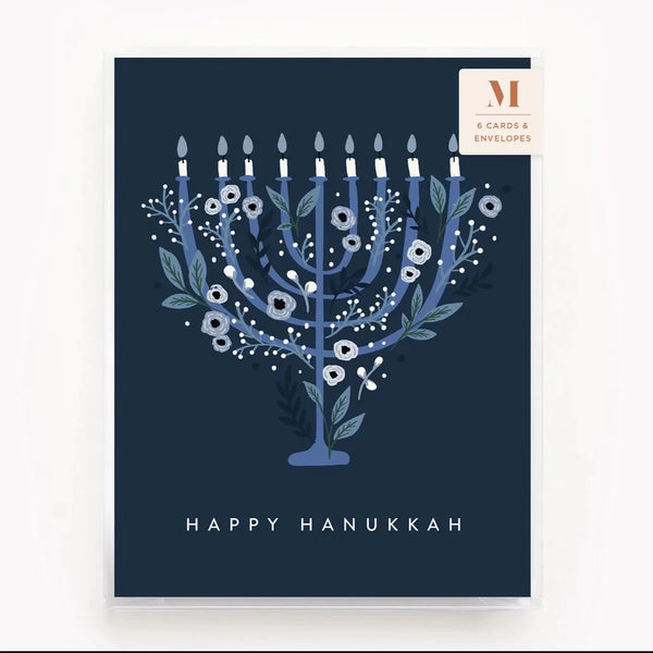 Hanukkah Boxed Set of 6 Cards- Peace Love Light Shop