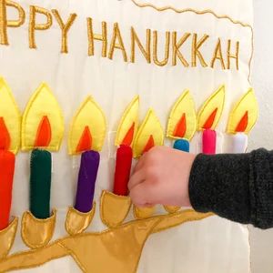 Family Menorah Wall Hanging, Kids Hanukkah Gift - Peace Love Light Shop