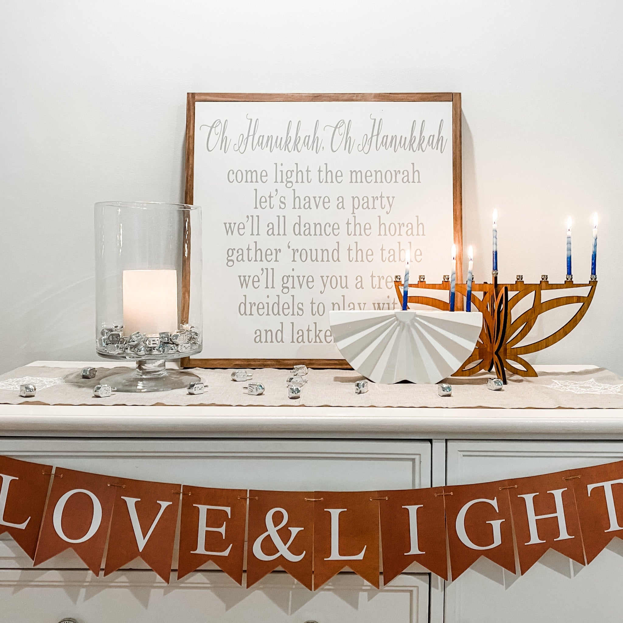 Hanukkah decorations- Peace Love Light Shop