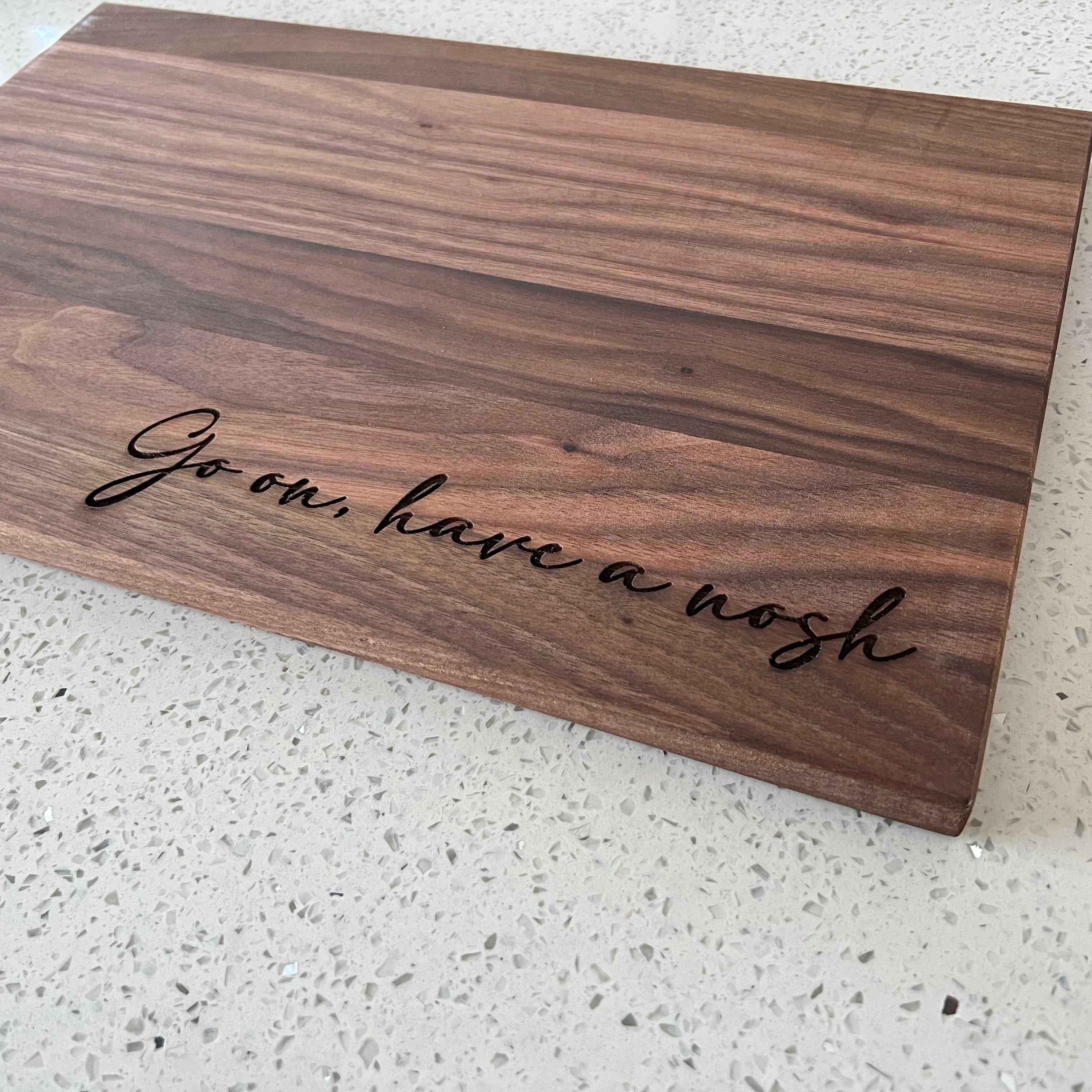Personalized Challah Board- Family Recipe or Custom Text- Walnut - Peace Love Light Shop
