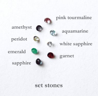 Sterling Silver Tiny Star of David Necklace- Choose Your Gemstone - Peace Love Light Shop