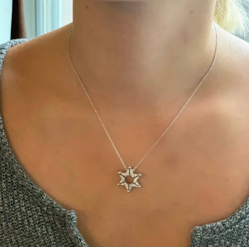 Butterfly Jewish Star of David Necklace in Purple Violet Opal - Etsy