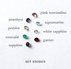 14K Gold Tiny Hamsa Necklace- Choose Your Gemstone - Peace Love Light Shop