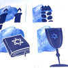Set of Jewish Blessing Cards- English, Hebrew Transliteration- Peace Love Light Shop