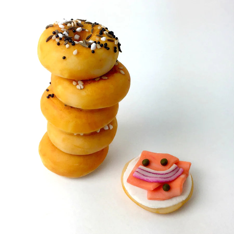 Marzipan Mini Bagels, Jewish Hostess Gift, Kosher - Peace Love Light Shop