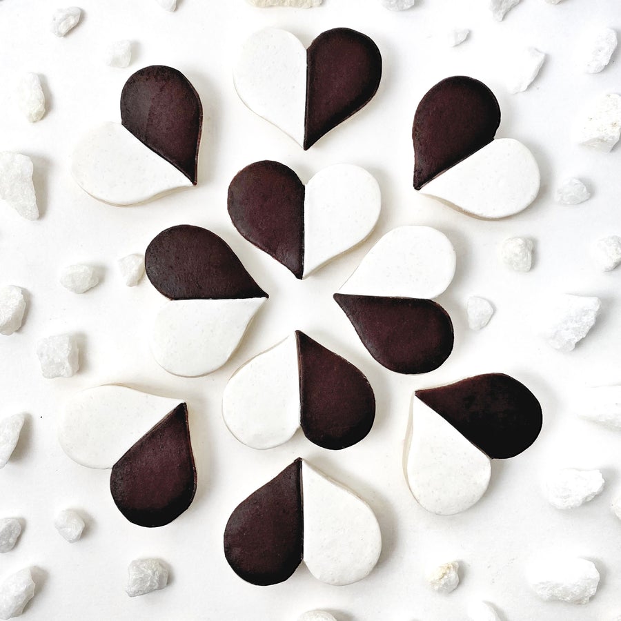 Black & White Marzipan Cookies- Valentines, Tu'B'av Gift.  Peace Love Light Shop