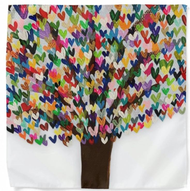 Modern Matzah Cover- Heart Tree- Peace Love Light Shop - Arielle Zorger Designs