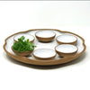 White Ruffled Ceramic Seder Plate, Modern.  Peace Love Light Shop