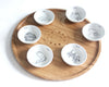 Modern Passover Wood, Ceramic Seder Plate- Peace Love Light Shop