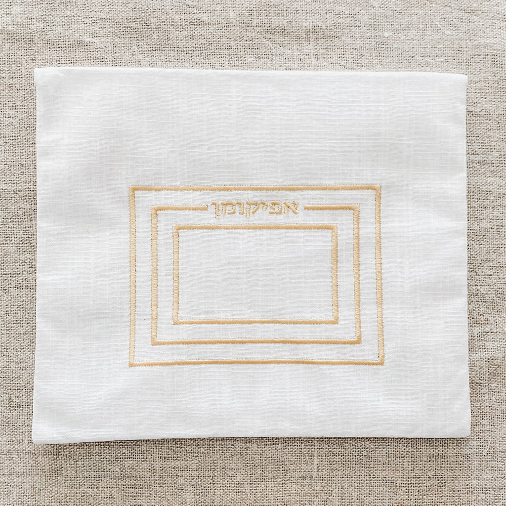 Modern Embroidered Passover Afikoman Bag- Peace Love Light Shop