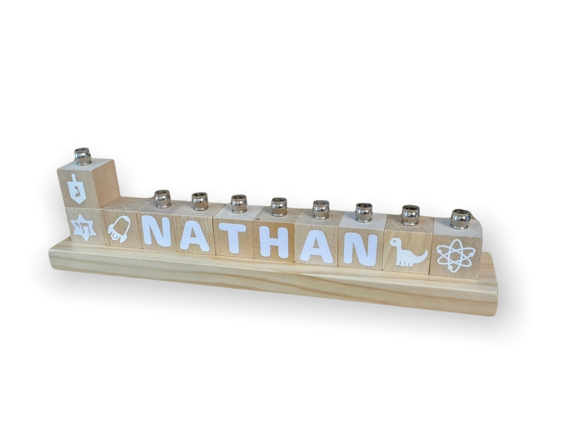 Kids Block Hanukkah menorah- Peace Love Light Shop