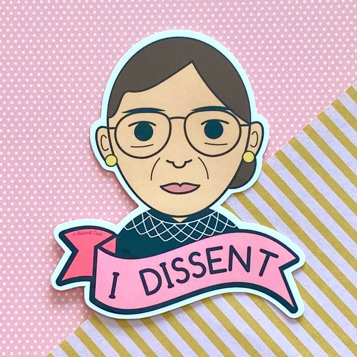RBG I Dissent Sticker- Peace Love Light Shop