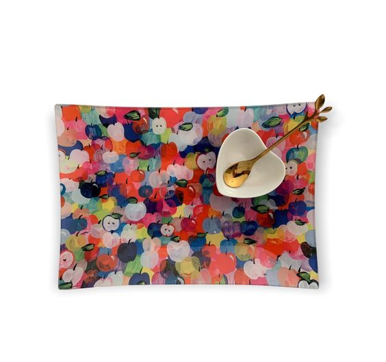 Modern Apple & Honey Dish Set- Rainbow Apples, Rosh Hashanah