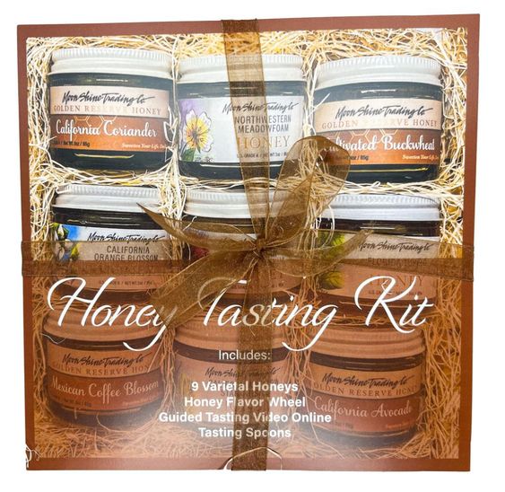 Gourmet Honey Sampler Tasting Kit, Rosh Hashanah Gift. Peace Love Light Shop